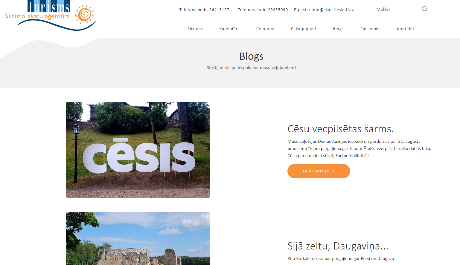 Bloggsida skärmdump